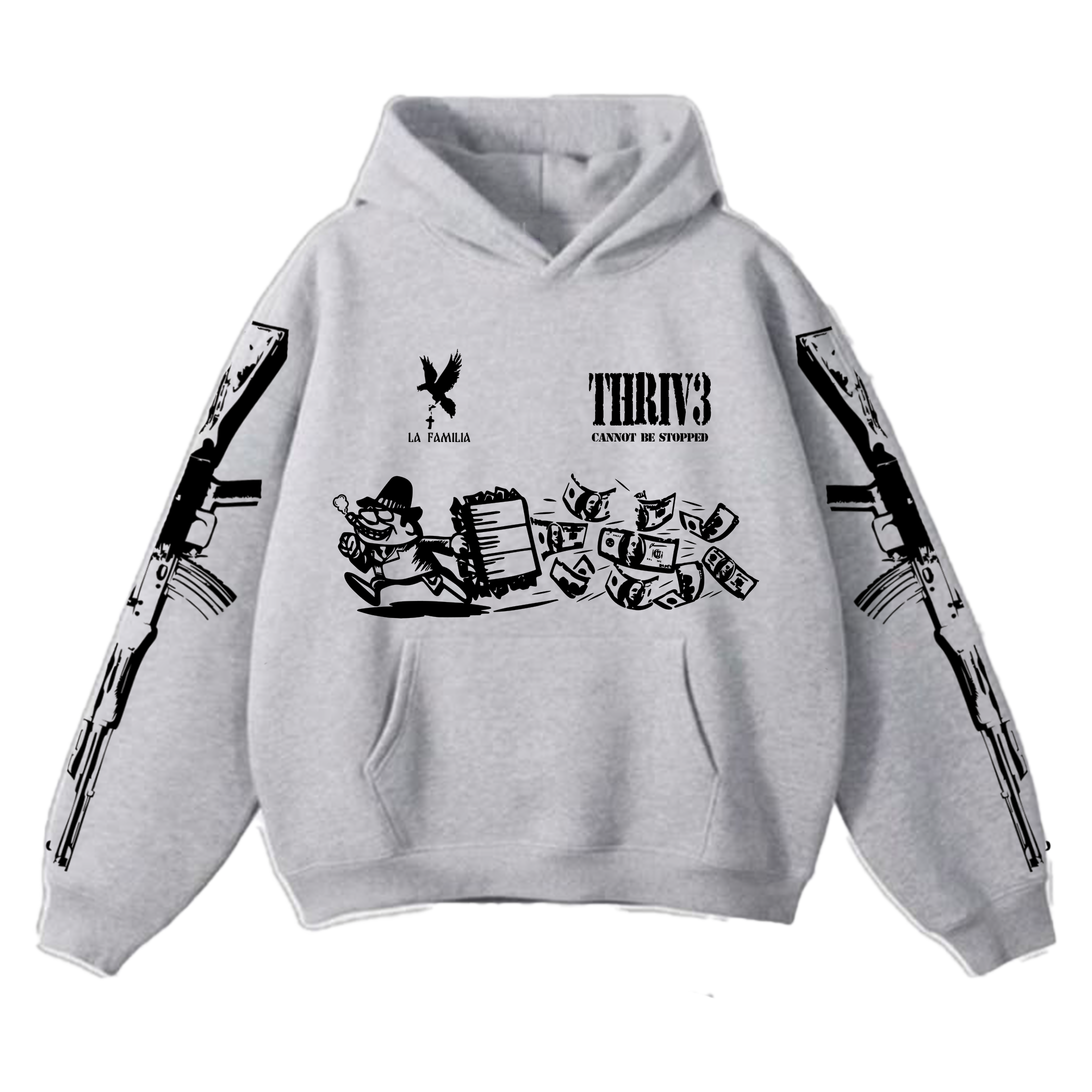 GARJOKA X THRIV3 Хууди [Сиво]